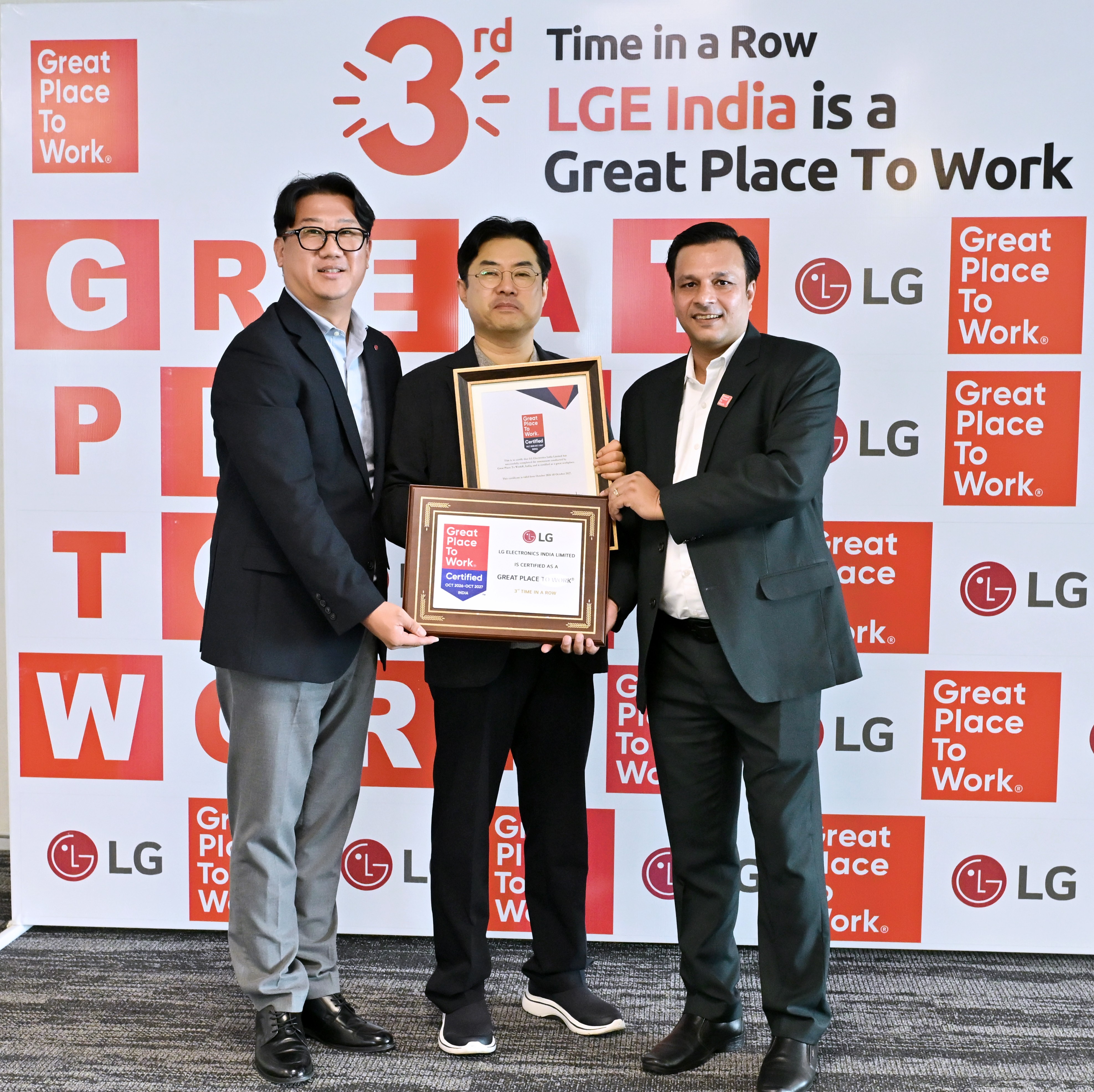 LG Electronics India Limited earns Great Place to Work  certification third year-in-a-row