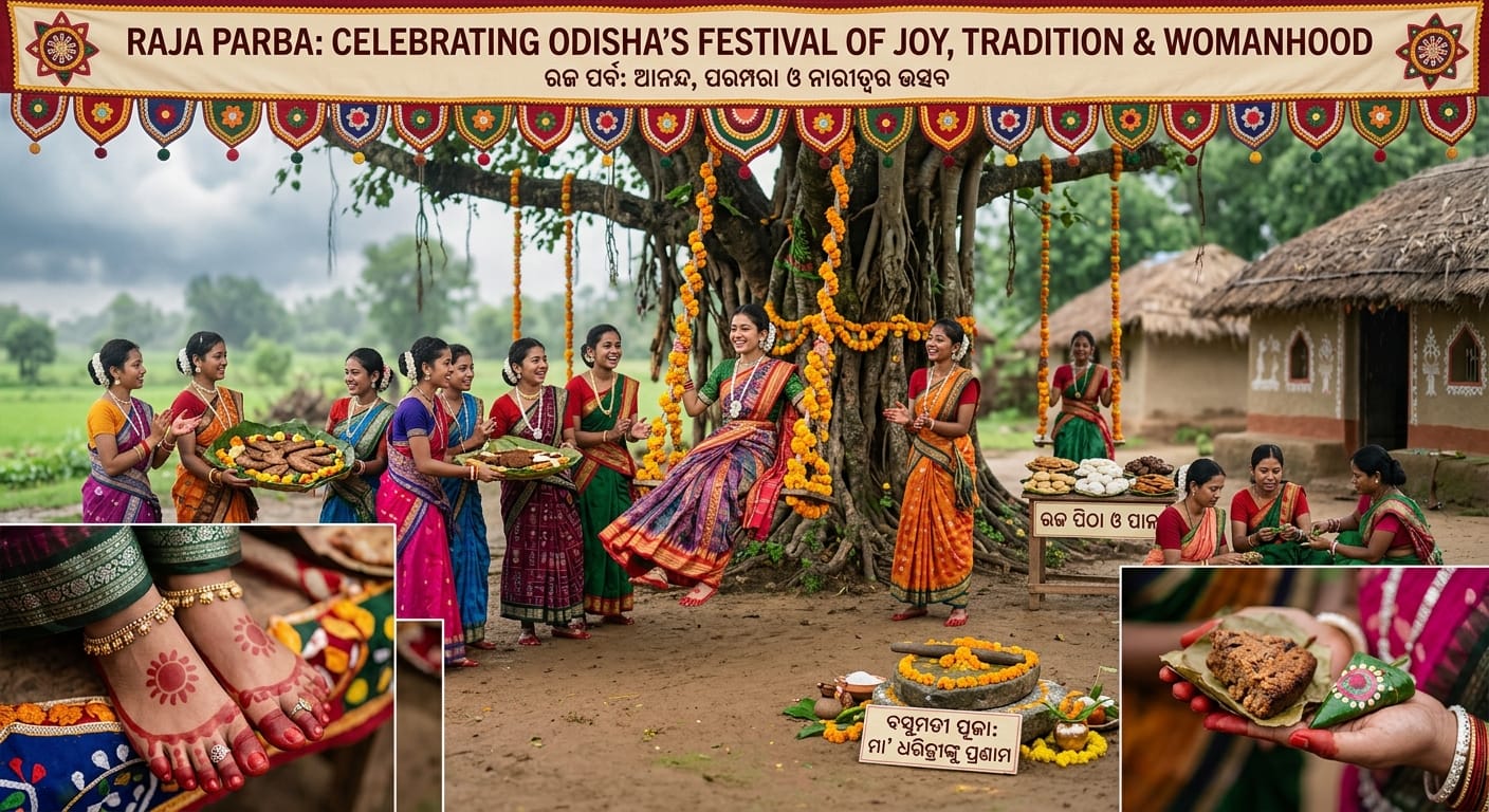 From Swings to Trade Fairs: Raja Parba 2026 Transforms Odisha into a Festival of Earth, Culture, and Economy