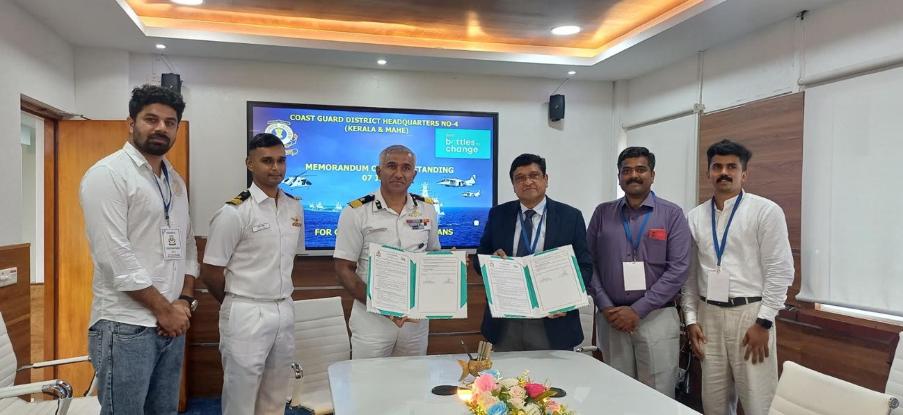 Indian Coast Guard - Kerala & Mahe and Bisleri International Unite for Cleaner Coastlines and a Sustainable Future
