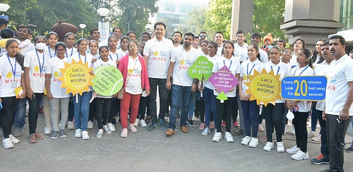LVPEI hosts Eye care awareness walk with the theme Let’s Combat Myopia
