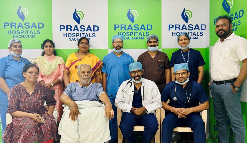 Cardiologists at Prasad Hospitals perform a TAVI Procedure, to repair heart valve in an elderly patient